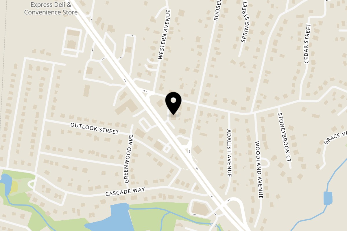 Map showing the location of Cogman’s Creek on 1376 NJ-23 in Butler